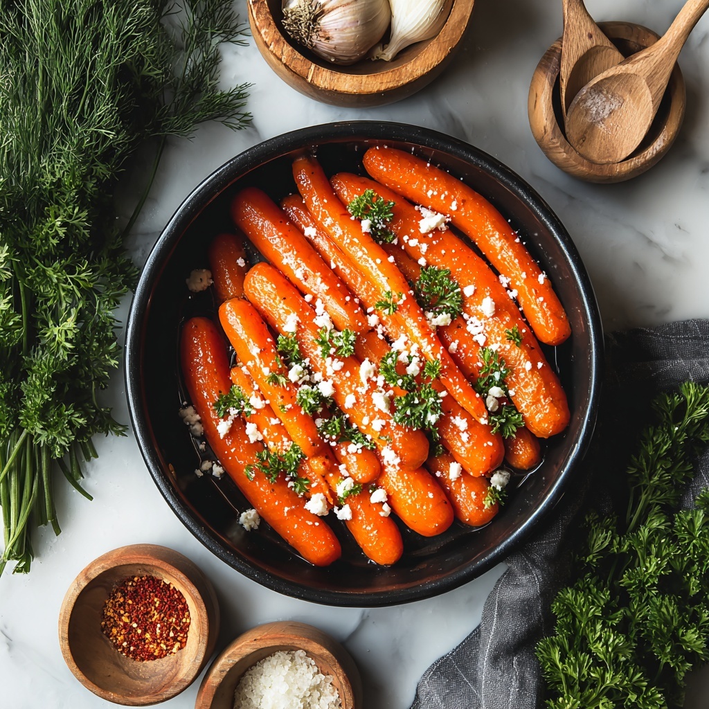 Honey Garlic Butter Roasted Carrots Recipe - Recipe Image