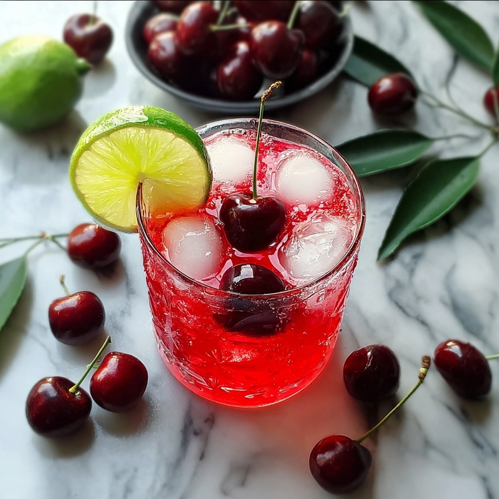 Cherry Lime Cocktail Recipe - Recipe Image