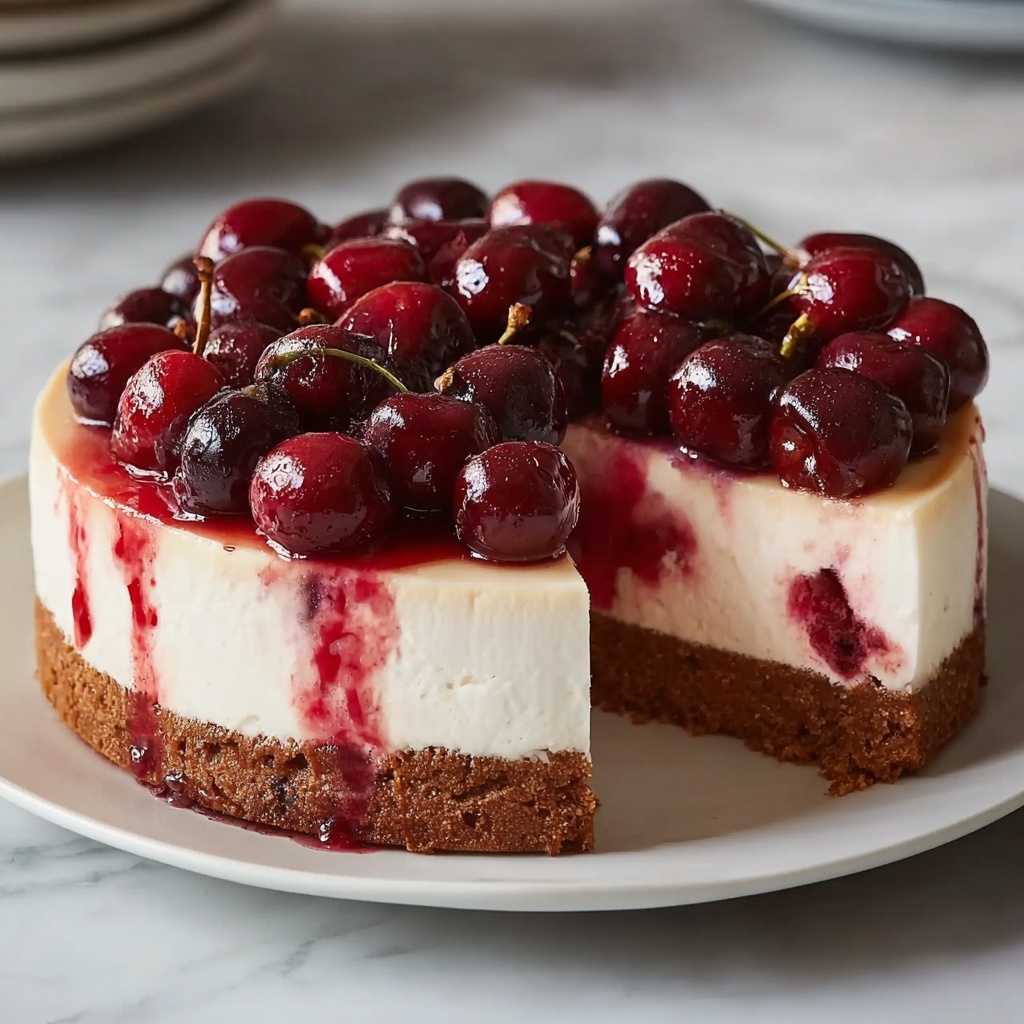 Spiked Cherry Cheesecake Recipe - Recipe Image