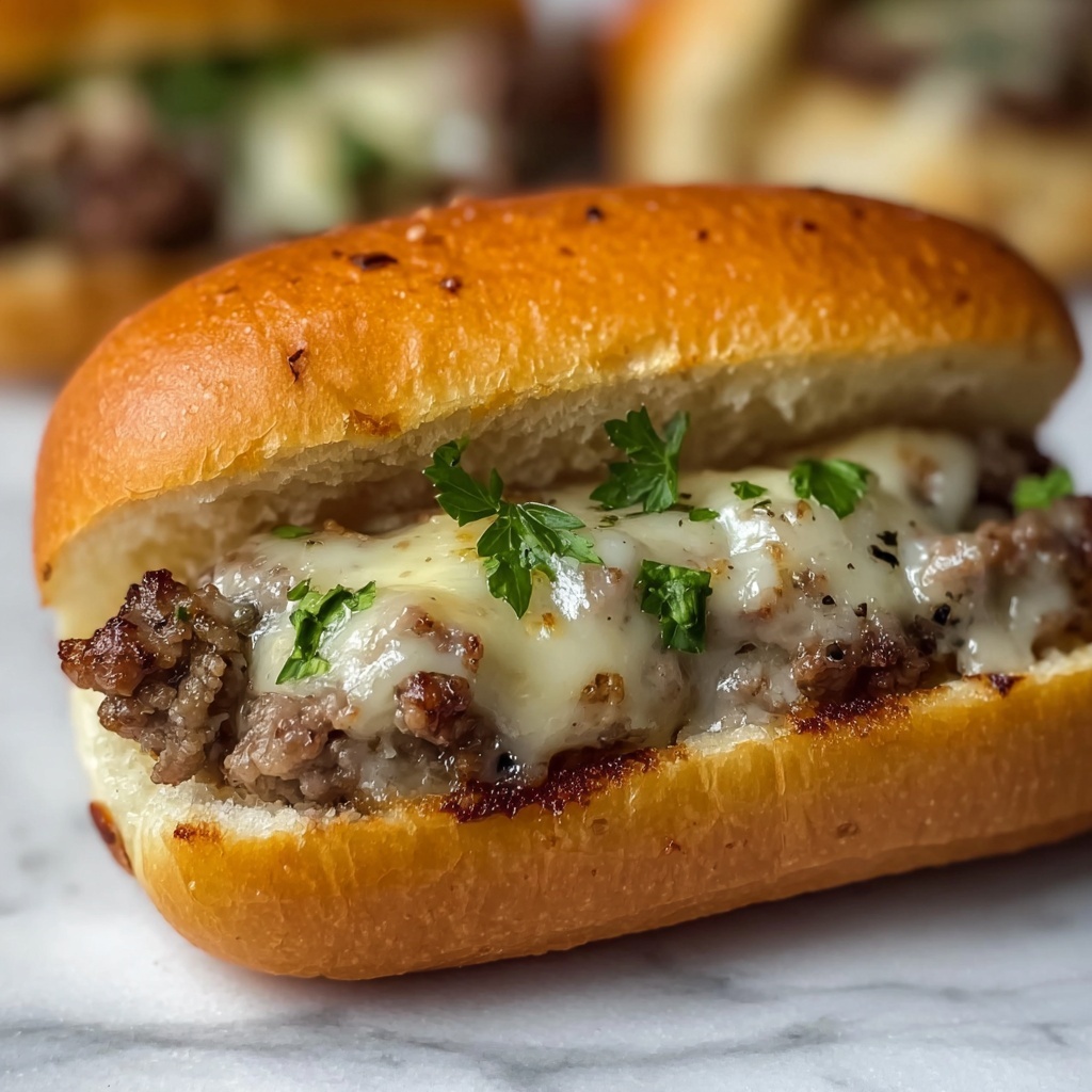 Philly Cheesesteak Garlic Bread Recipe - Recipe Image