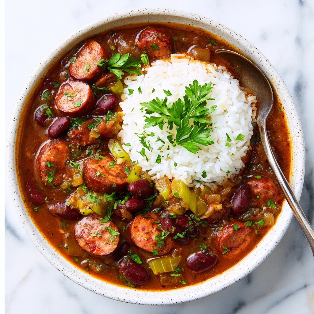 Red Beans and Rice with Andouille Sausage and Cajun Spices Recipe - Recipe Image
