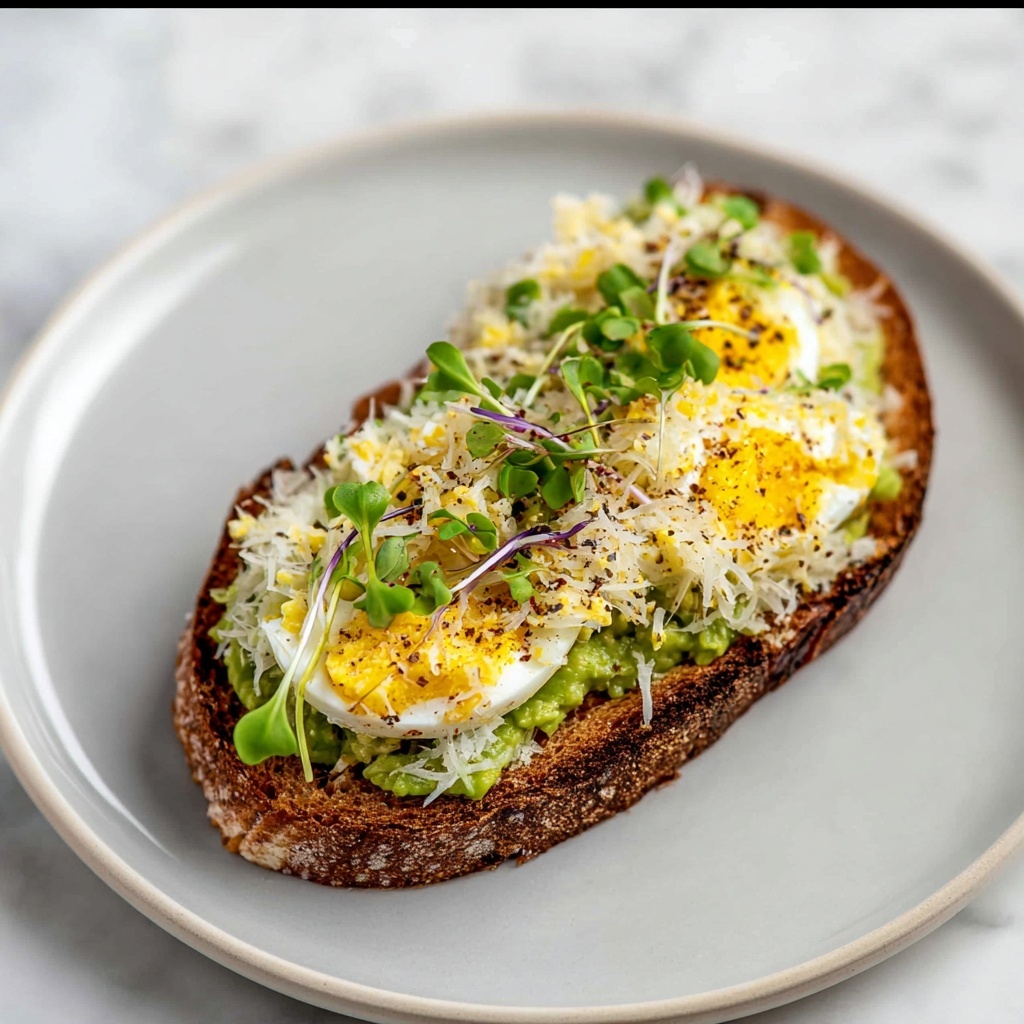 Grated Egg Avocado Toast Recipe - Recipe Image