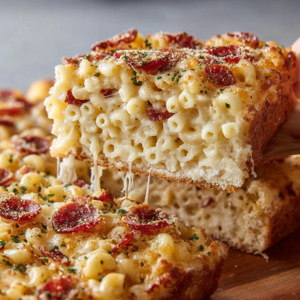 Easy Macaroni and Cheese Pizza for Cheese Lovers Recipe - Recipe Image