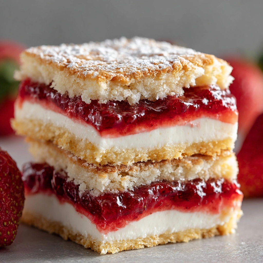 Strawberry Lemon Cheesecake Bars Recipe - Recipe Image