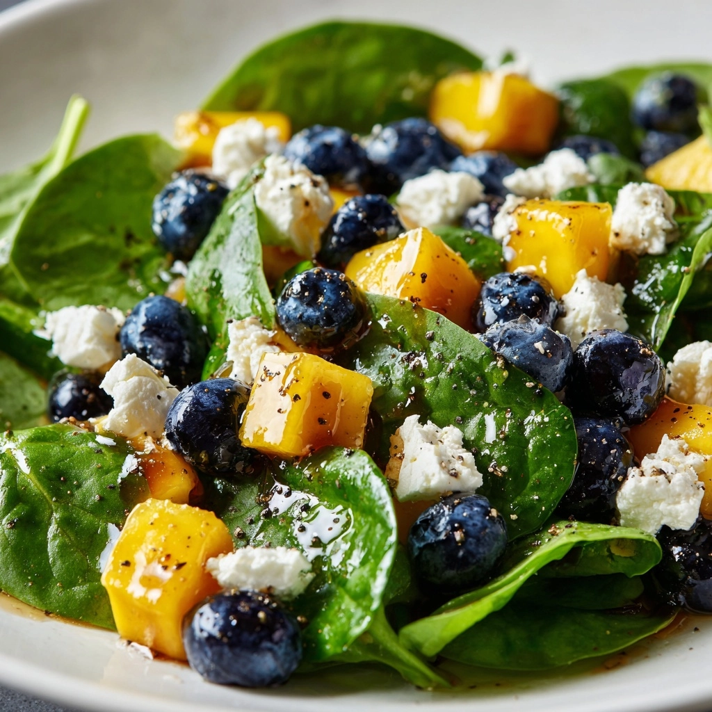 Mango, Blueberry, and Spinach Salad Recipe - Recipe Image