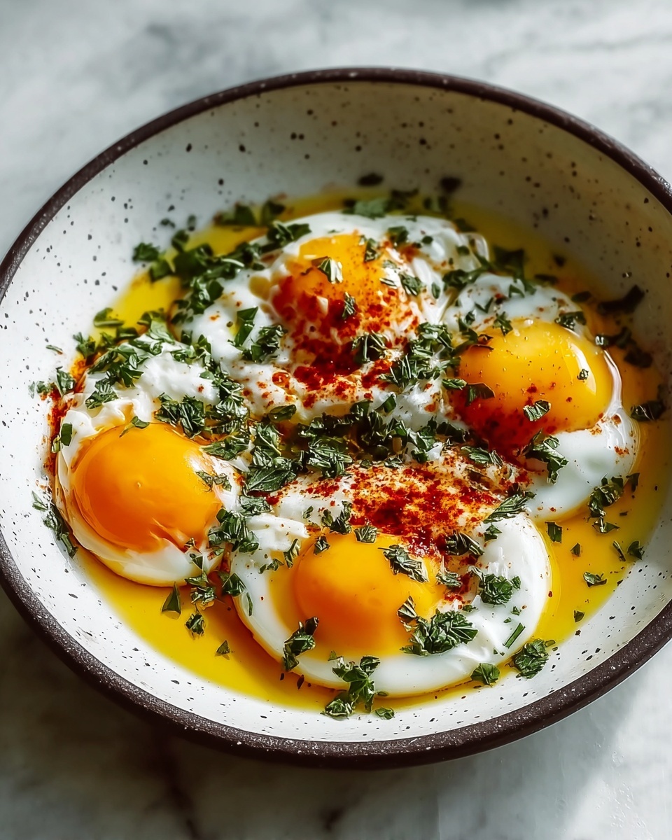 Turkish Eggs (Cilbir) Recipe - Recipe Image