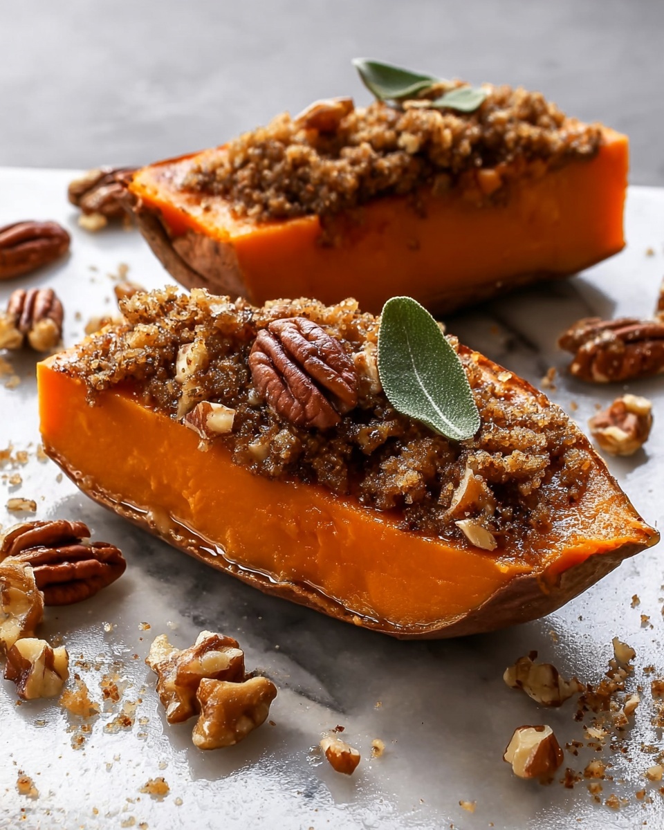 Twice Baked Sweet Potatoes with Pecan Streusel Recipe - Recipe Image