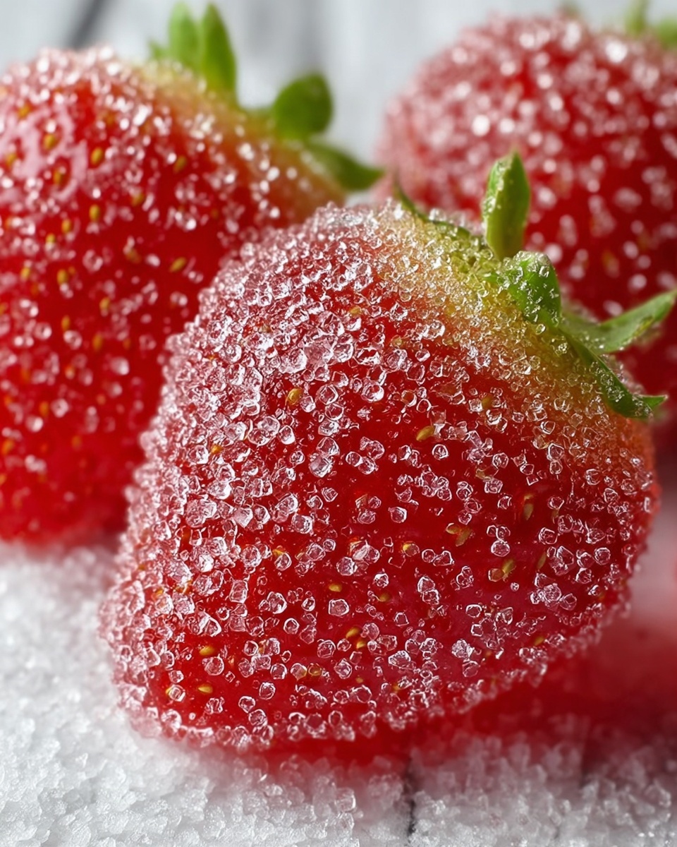Rock Candy Sugar-Coated Strawberries Recipe - Recipe Image