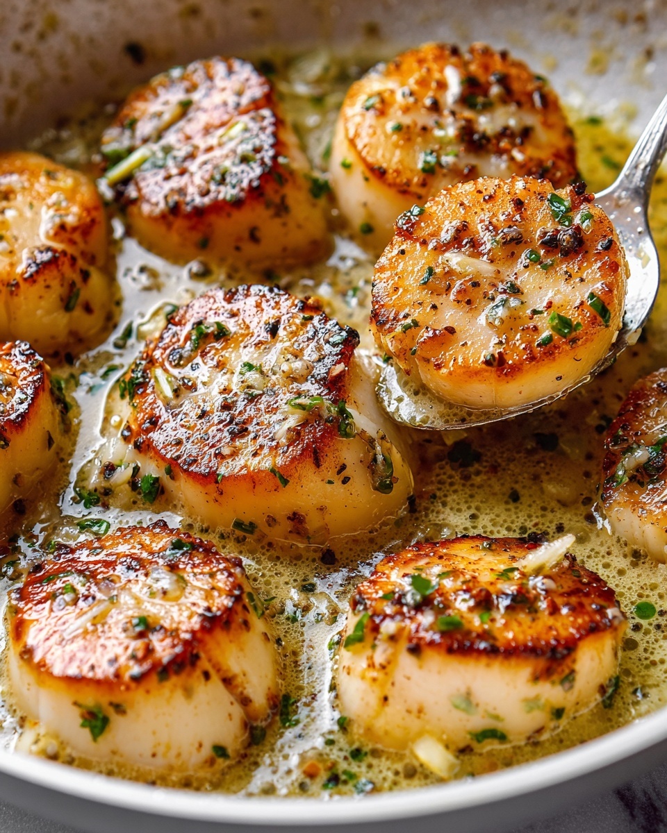 Pan Seared Scallops with Lemon Garlic Sauce Recipe - Recipe Image