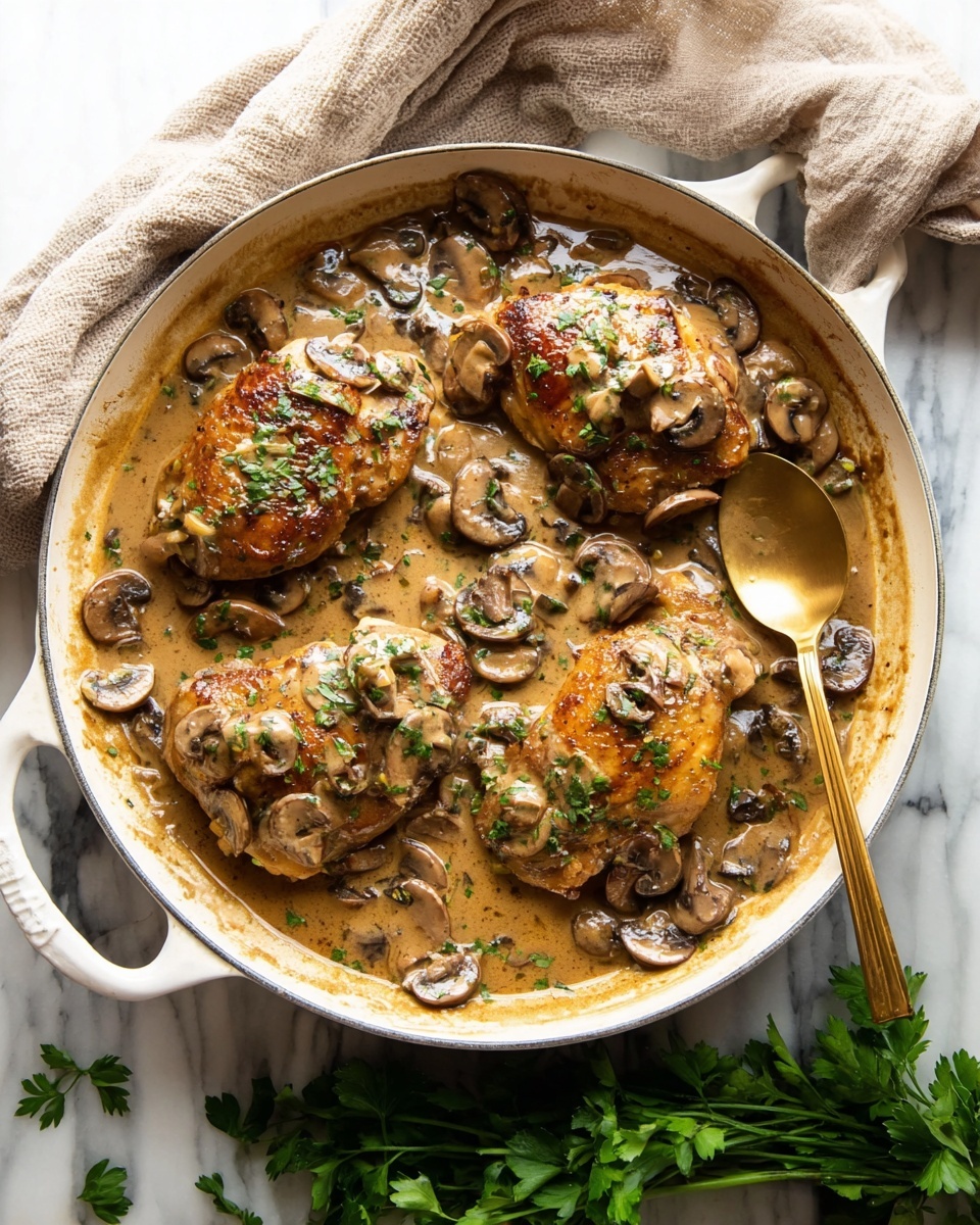 Balsamic Chicken with Creamy Mushroom Sauce Recipe - Recipe Image
