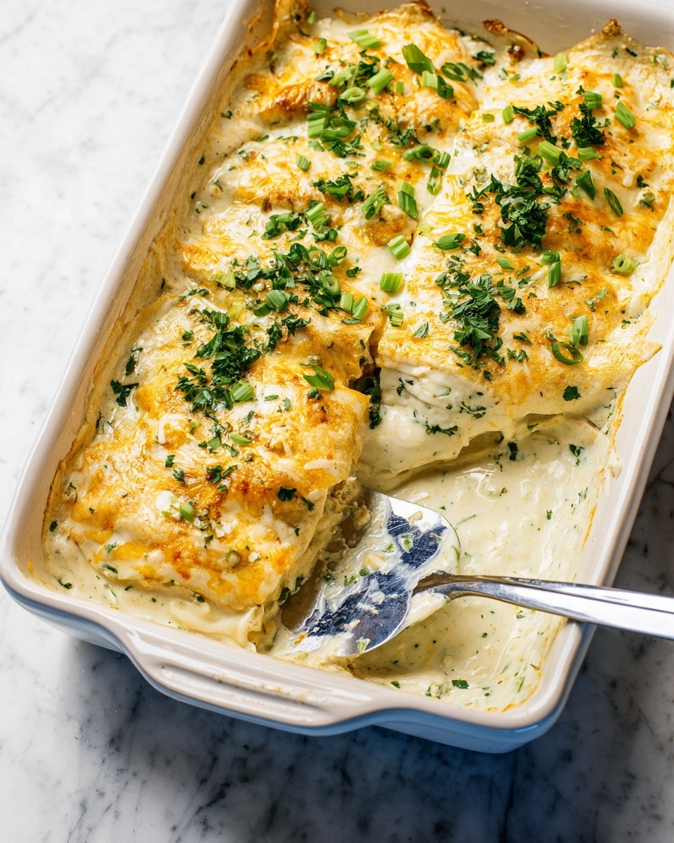 Creamy Chicken Enchiladas Recipe - Recipe Image