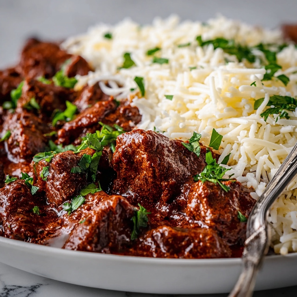 Chile Colorado: Tender Beef Stew in Spicy Guajillo and Ancho Chile Sauce Recipe - Recipe Image
