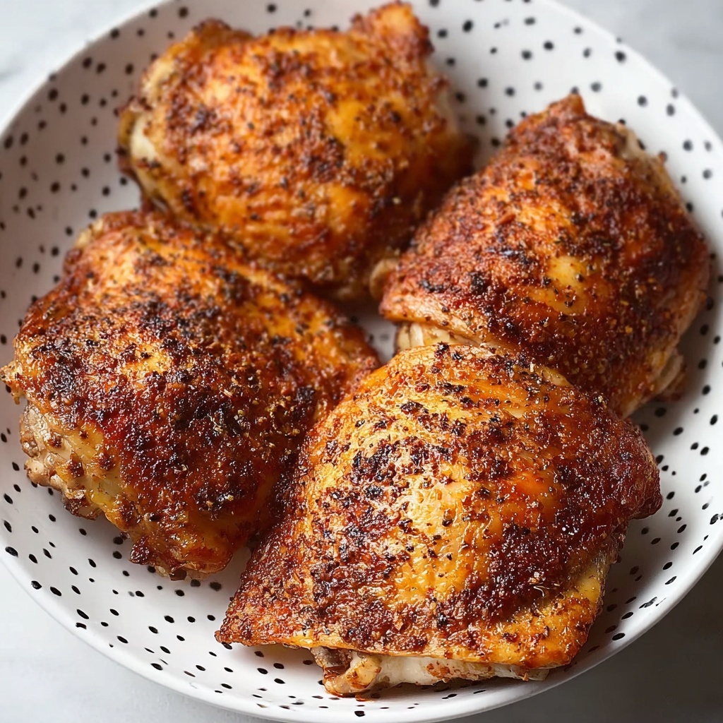 Crispy Air Fryer Chicken Thighs with Smoky Seasoning Recipe - Recipe Image