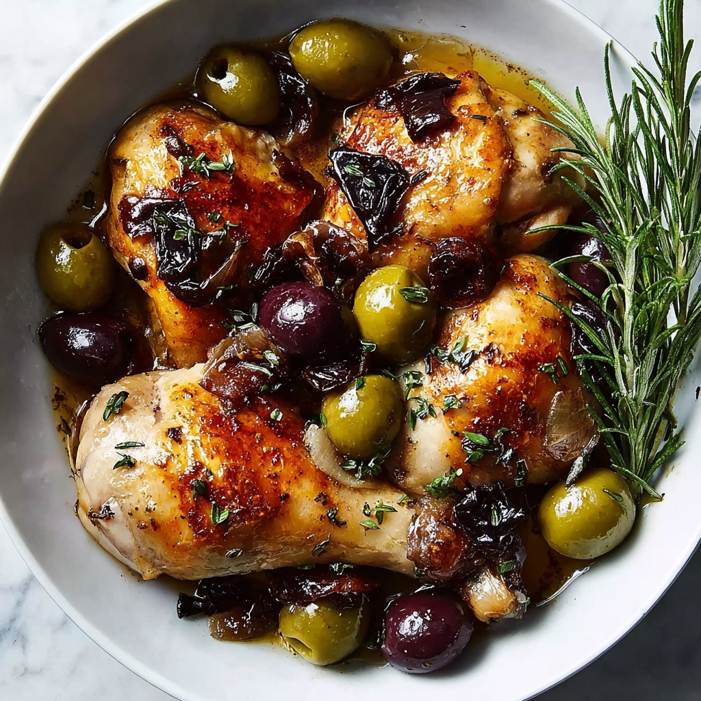 Pan-Roasted Chicken Thighs with Grapes and Olives Recipe - Recipe Image