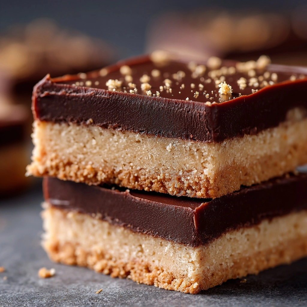 No-Bake Shortbread Fudge Slice Recipe - Recipe Image