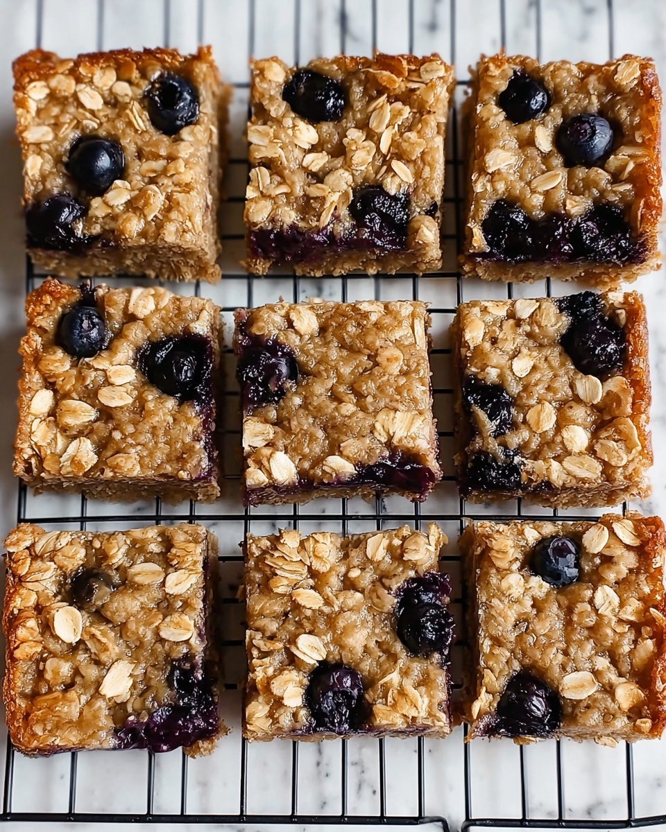Blueberry Oatmeal Breakfast Bars Recipe - Recipe Image