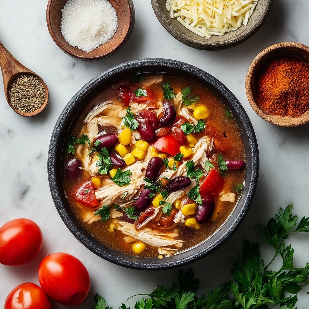 Creamy Chicken Chili with Black Beans and Tomatoes Recipe - Recipe Image