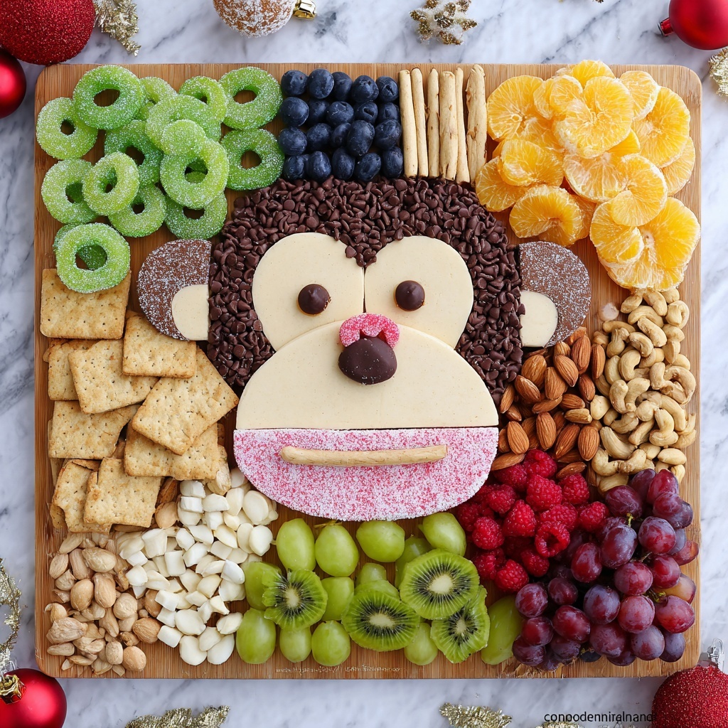 Christmas Deer Charcuterie Board with Chocolate-Hued Cream Faces Recipe - Recipe Image