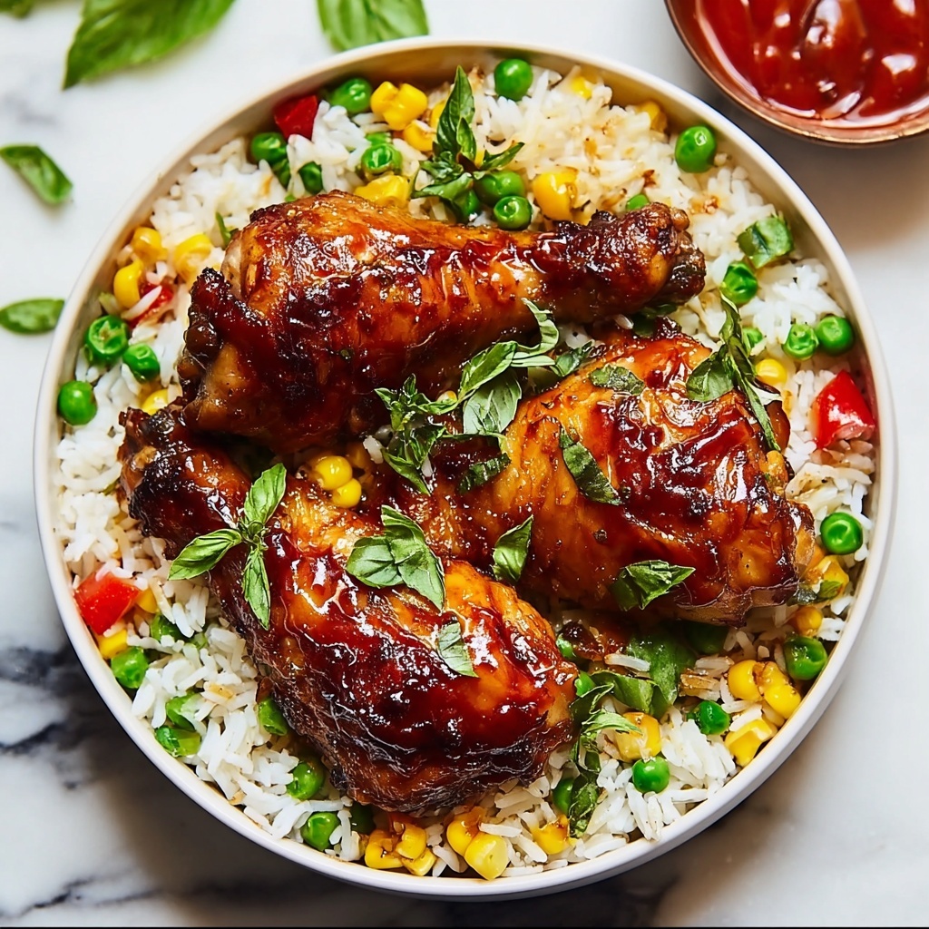 One-Pan Bold Honey BBQ Chicken Rice Recipe - Recipe Image