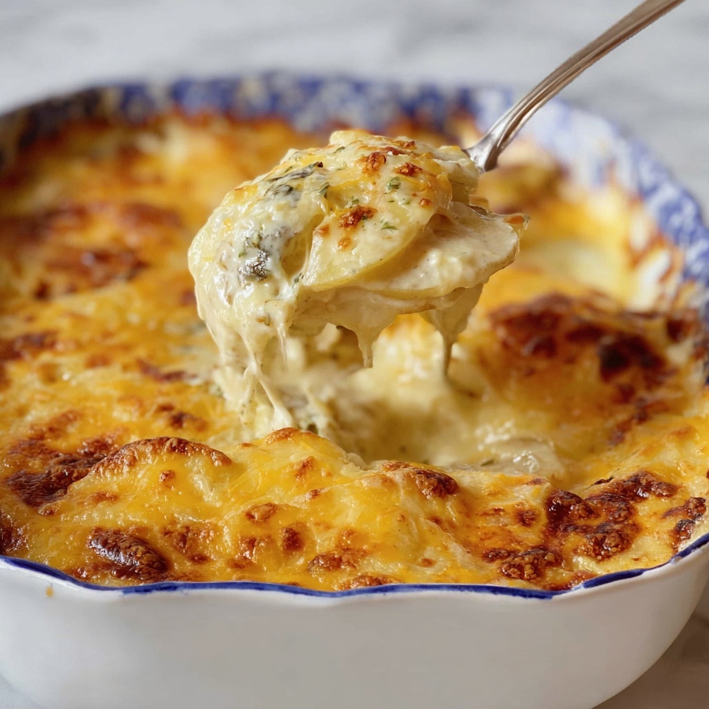 Easy Southern Cheesy Scalloped Potatoes Recipe - Recipe Image