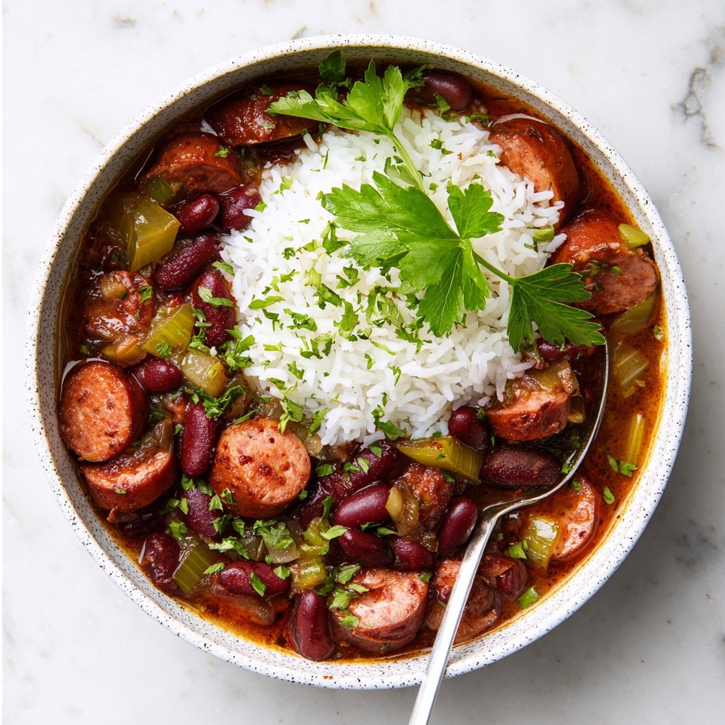 Red Beans and Rice with Andouille Sausage and Cajun Spices Recipe - Recipe Image