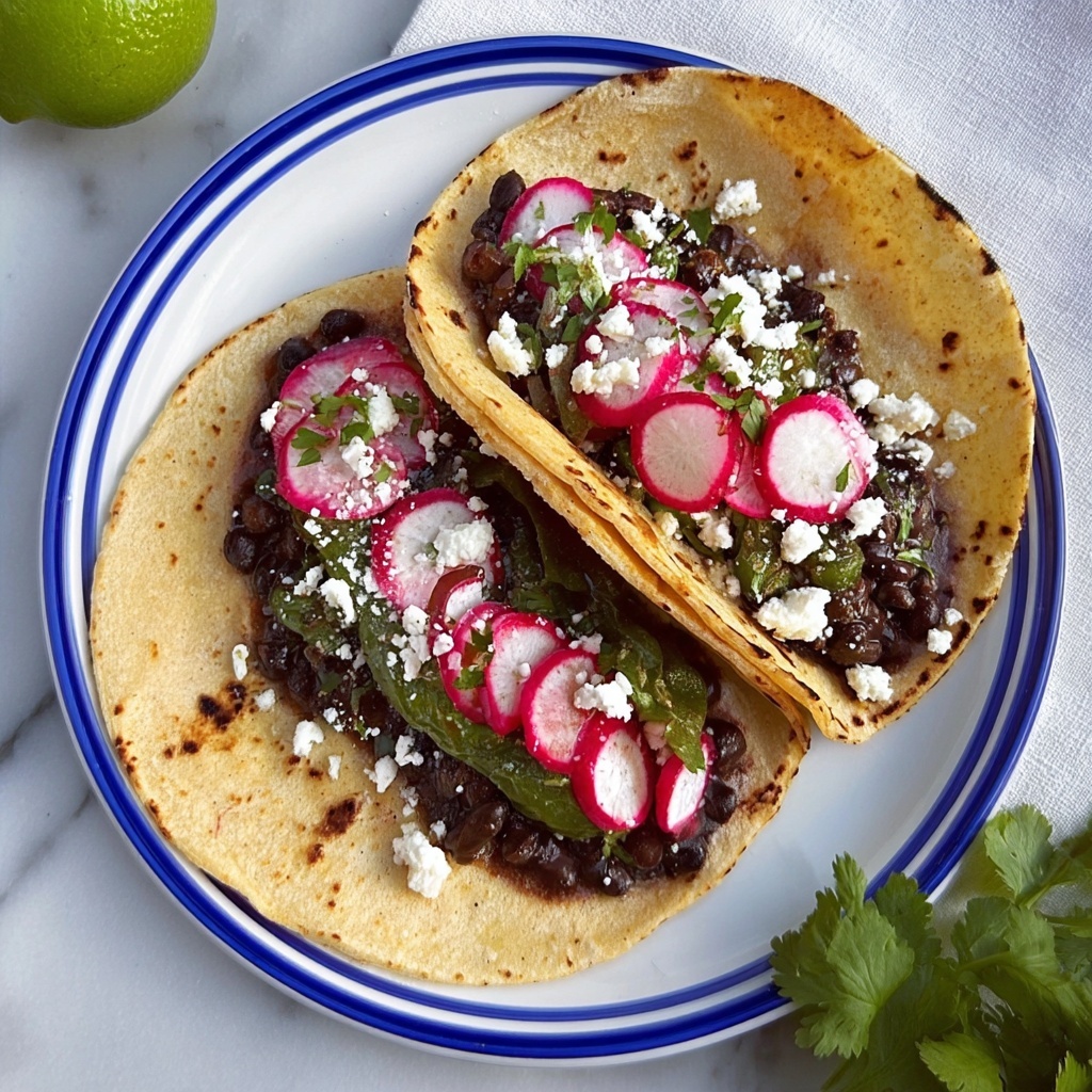 Black Bean Tacos with Radish Slaw and Feta Recipe - Recipe Image