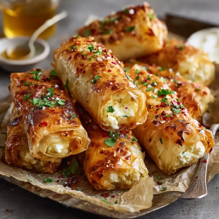 Oven-Fried Feta Rolls with Chili Honey Recipe