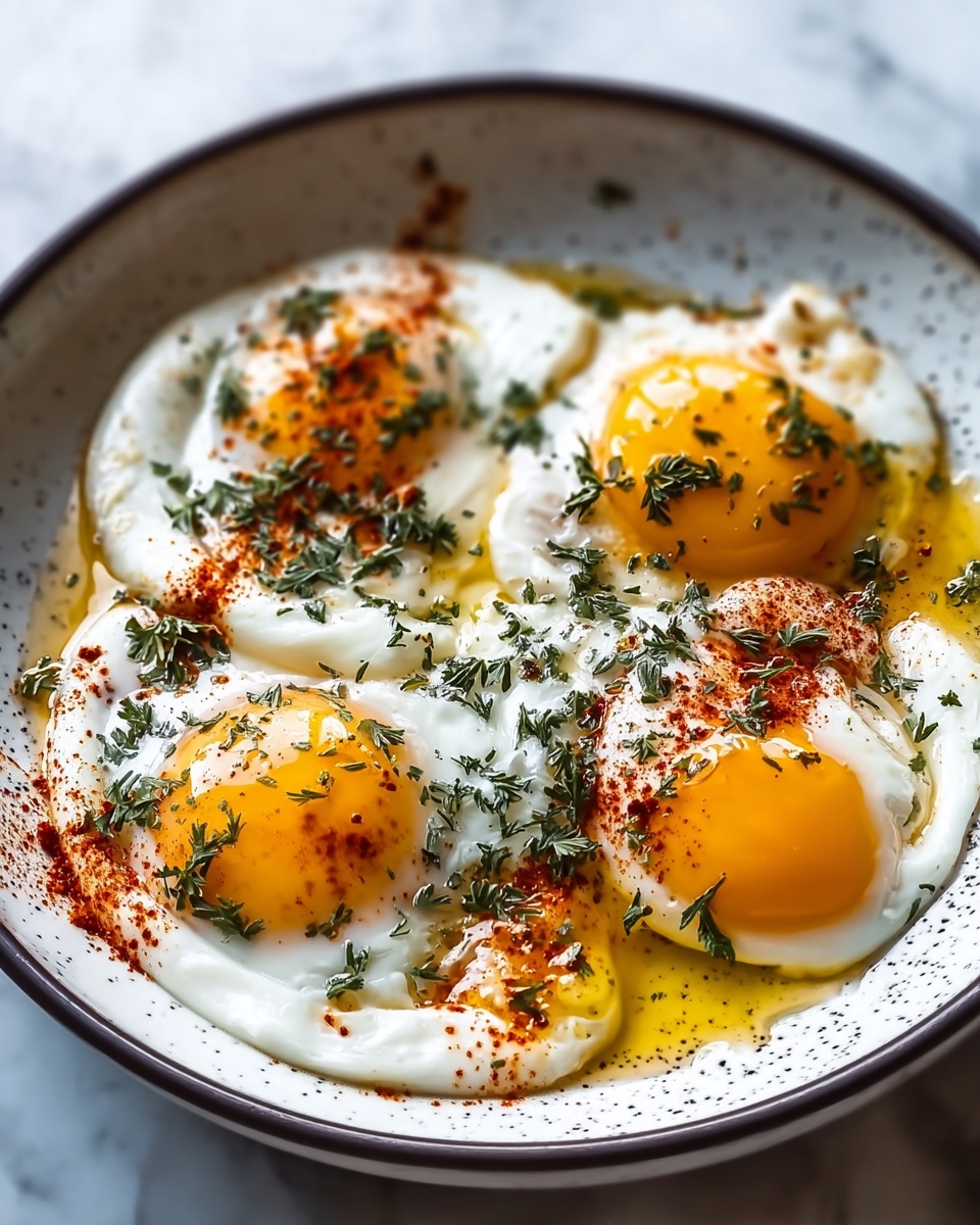Turkish Eggs (Cilbir) Recipe - Recipe Image