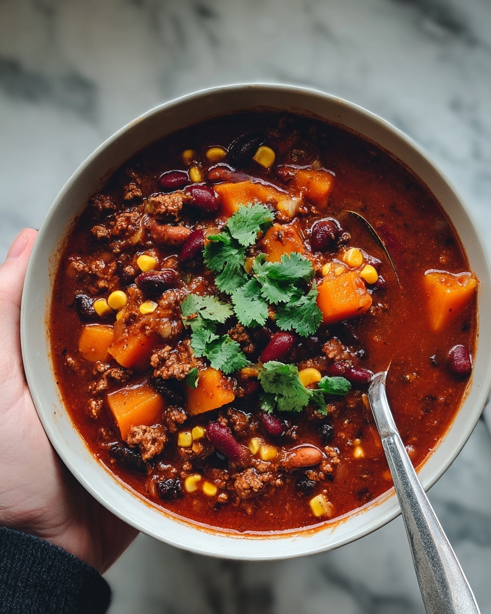 Easy Butternut Squash Chili With Turkey or Beef Recipe - Recipe Image