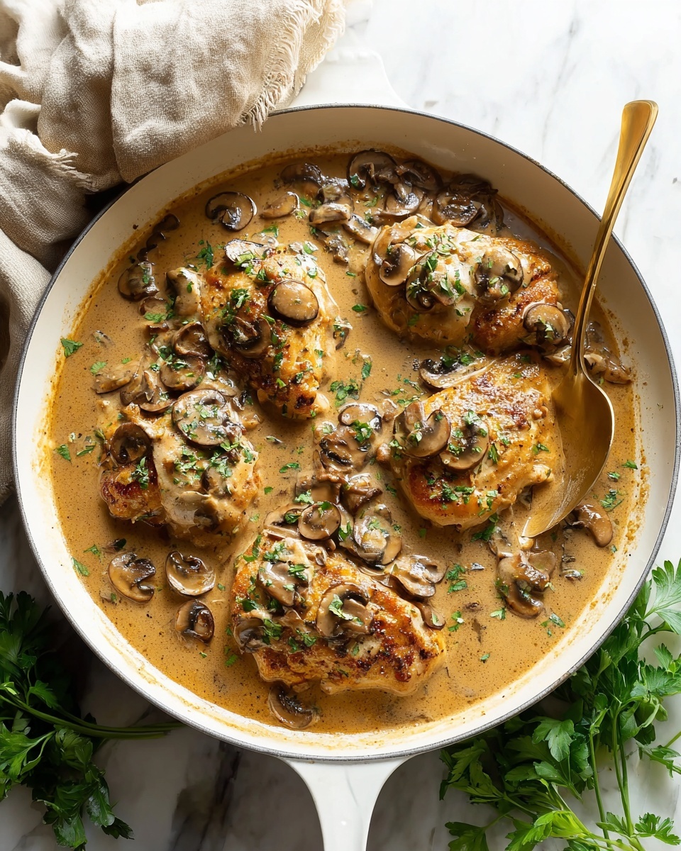 Balsamic Chicken with Creamy Mushroom Sauce Recipe - Recipe Image