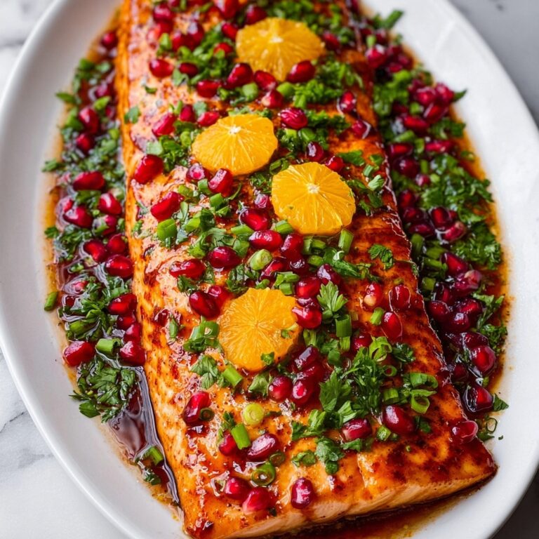 Christmas Pomegranate Orange Glazed Salmon Recipe