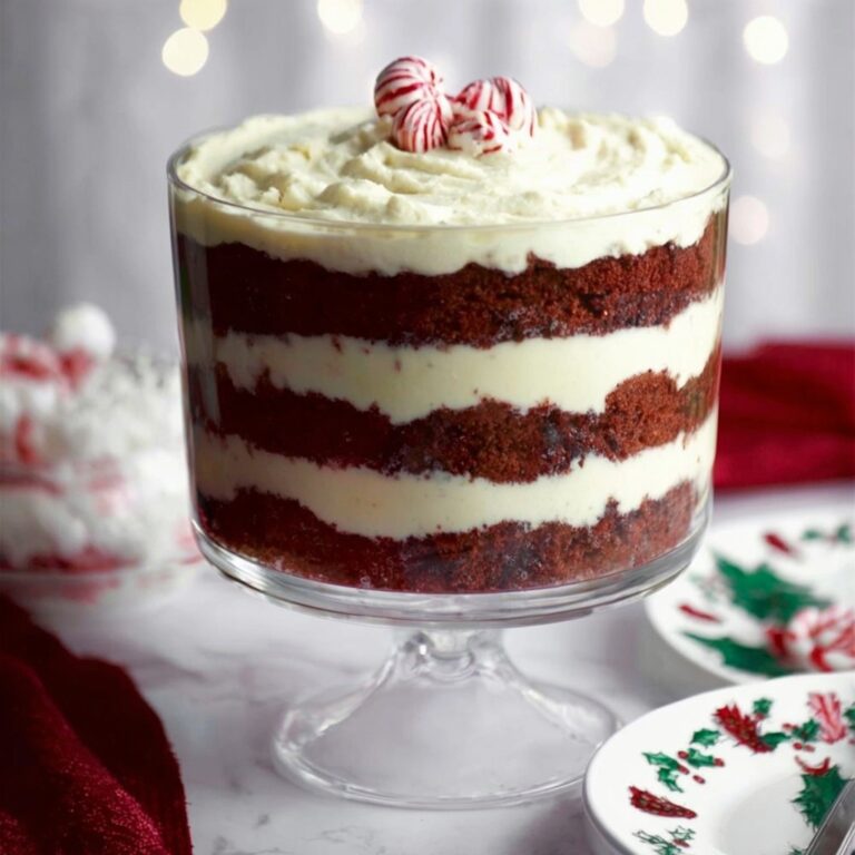Easy Christmas Red Velvet Cake Trifle Recipe