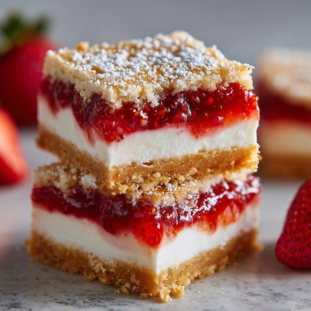 Strawberry Lemon Cheesecake Bars Recipe - Recipe Image