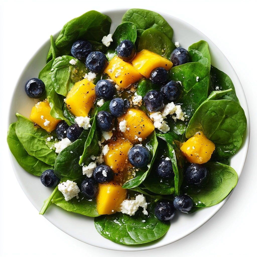 Mango, Blueberry, and Spinach Salad Recipe - Recipe Image