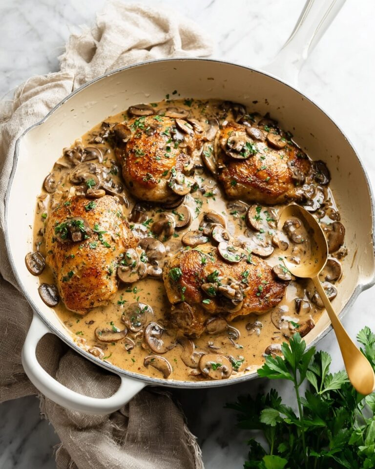 Balsamic Chicken with Creamy Mushroom Sauce Recipe