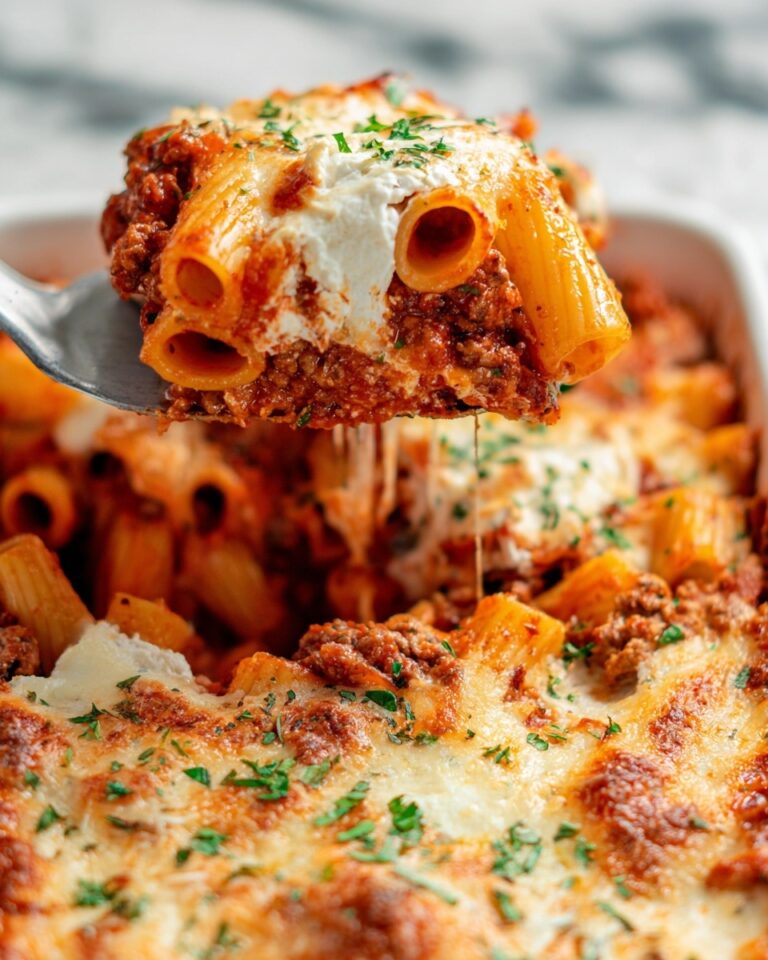 Baked Ziti with Italian Sausage, Ricotta, and Mozzarella Recipe