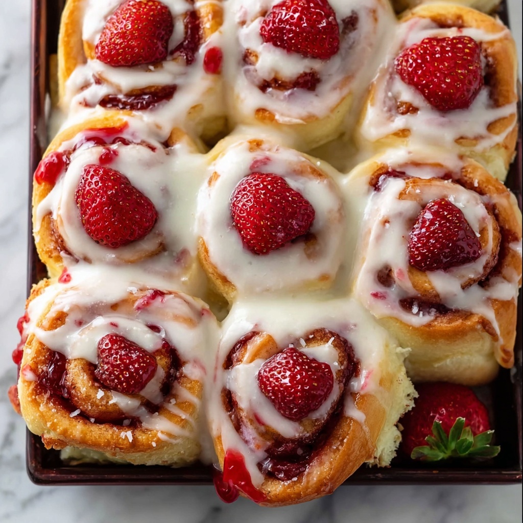 Strawberry Cheesecake Cinnabon Rolls Recipe - Recipe Image