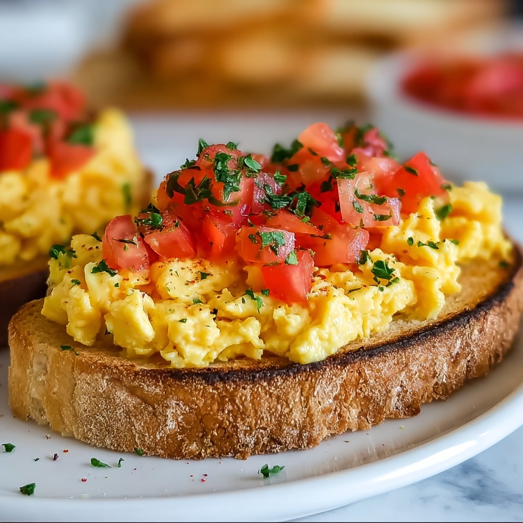 Spanish Hangover Breakfast: Catalan Tomato Bread with Scrambled Eggs Recipe - Recipe Image