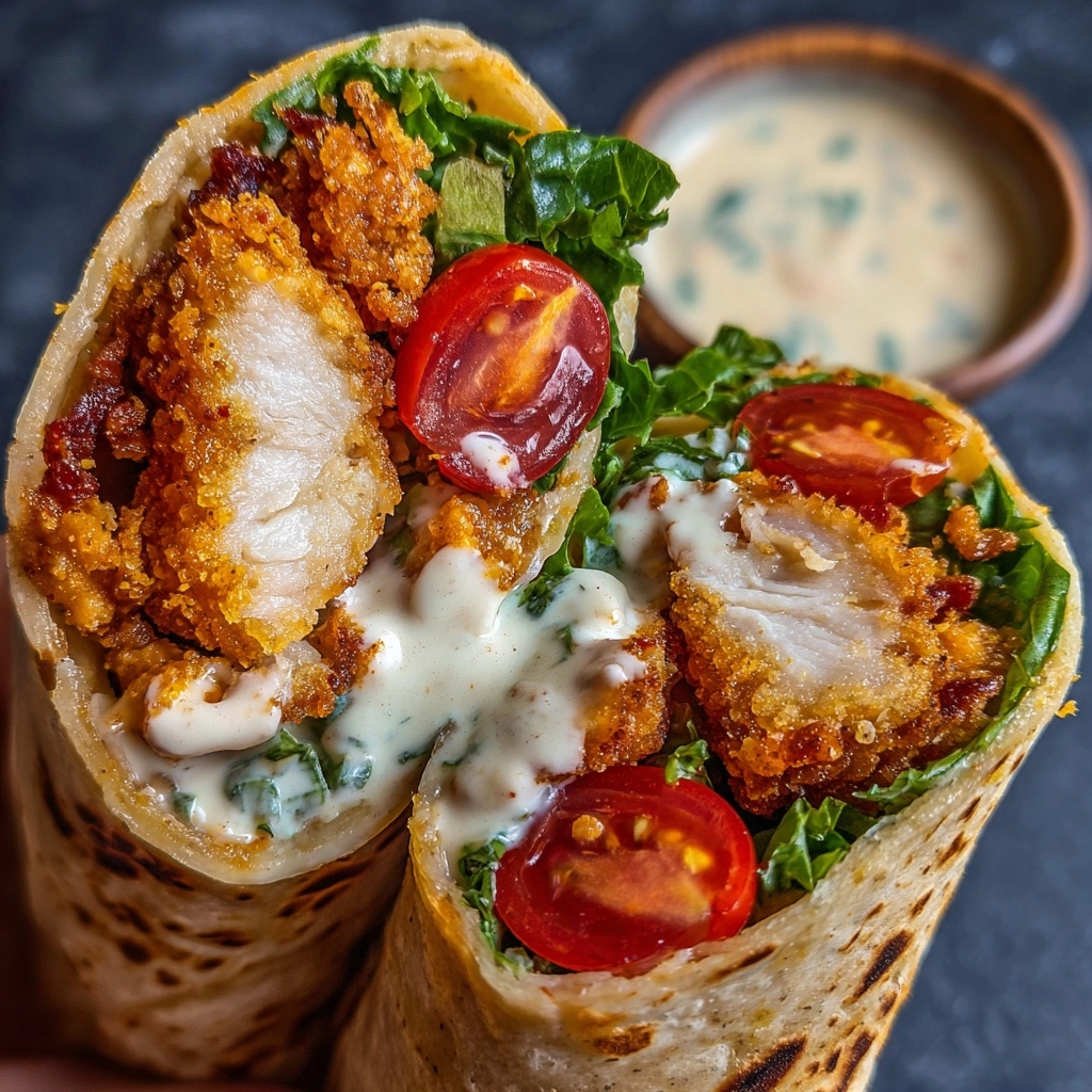 Crispy Chicken Twister Wrap Recipe - Recipe Image