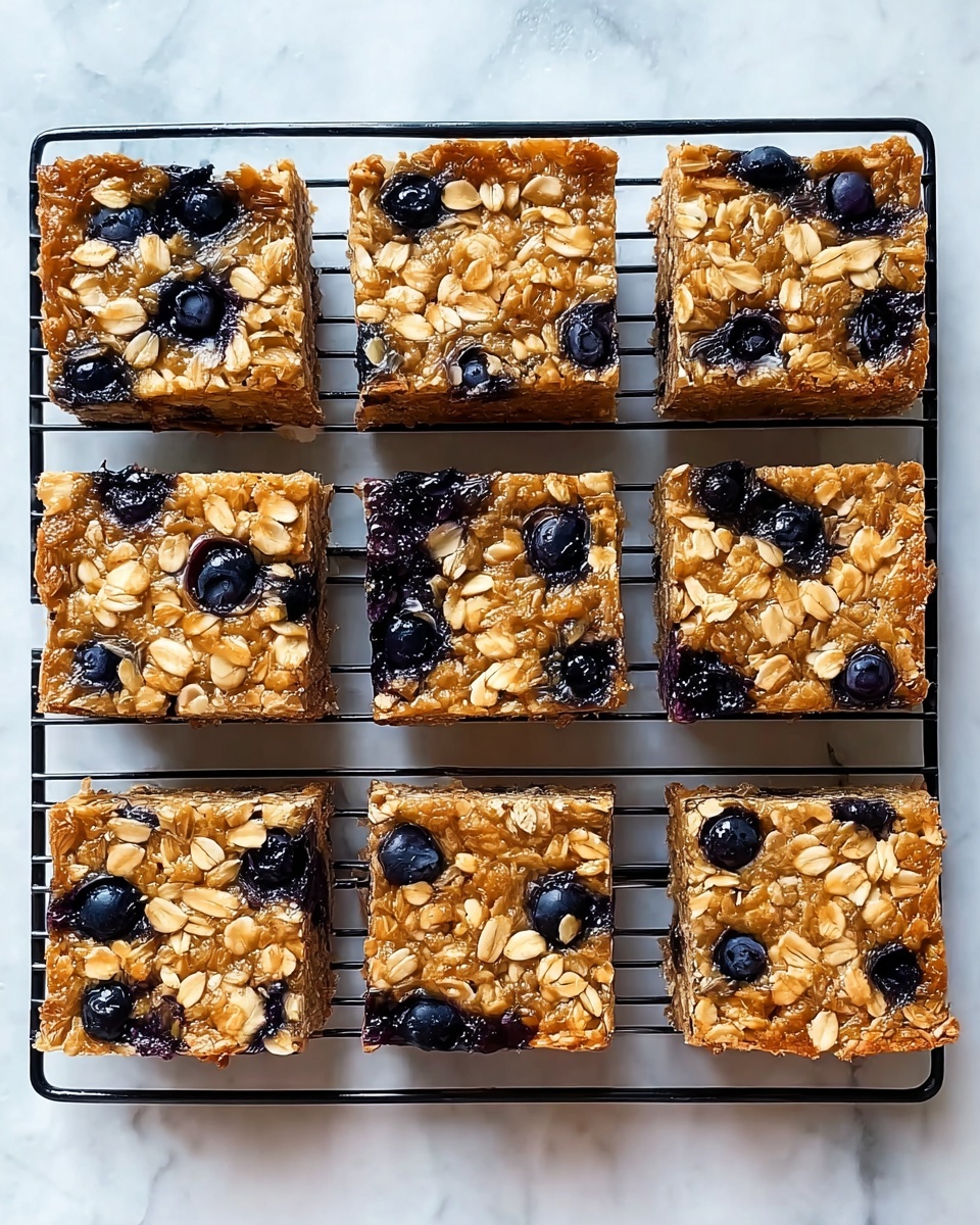 Blueberry Oatmeal Breakfast Bars Recipe - Recipe Image