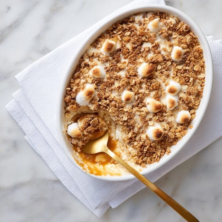Sweet Potato Casserole with Marshmallows and Oat Streusel Recipe