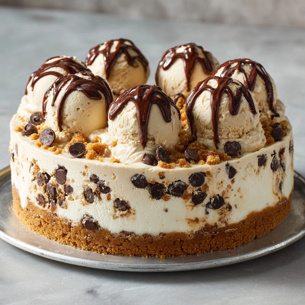 Chocolate Chip Cookie Dough Ice Cream Cake Recipe - Recipe Image