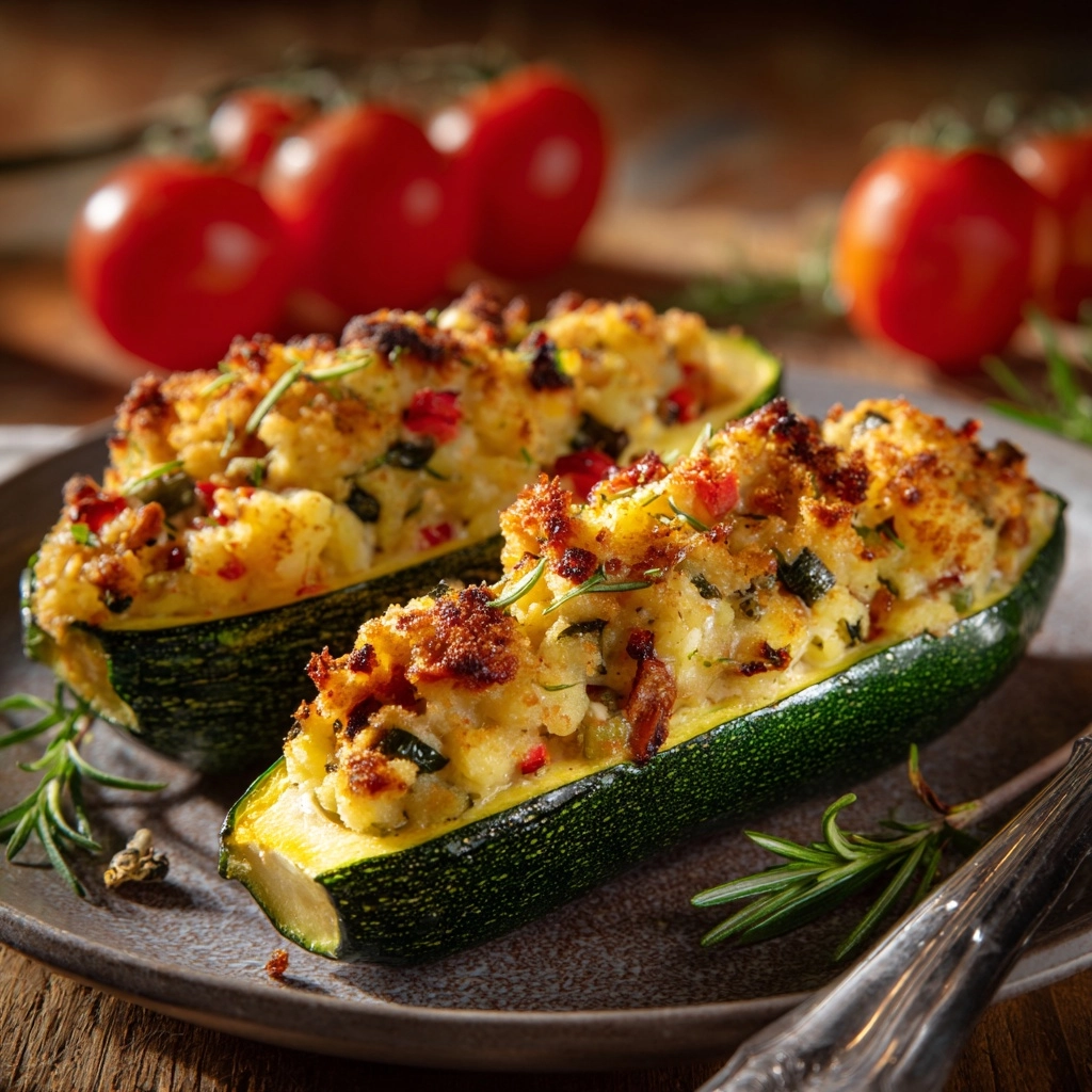 Mediterranean Stuffed Zucchini Recipe - Recipe Image