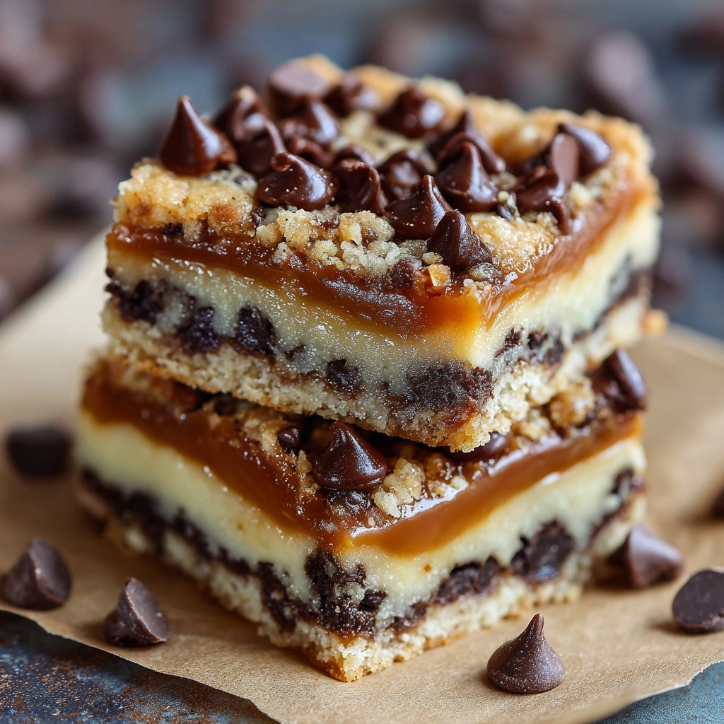 Chocolate Chip Caramel Bars Recipe - Recipe Image