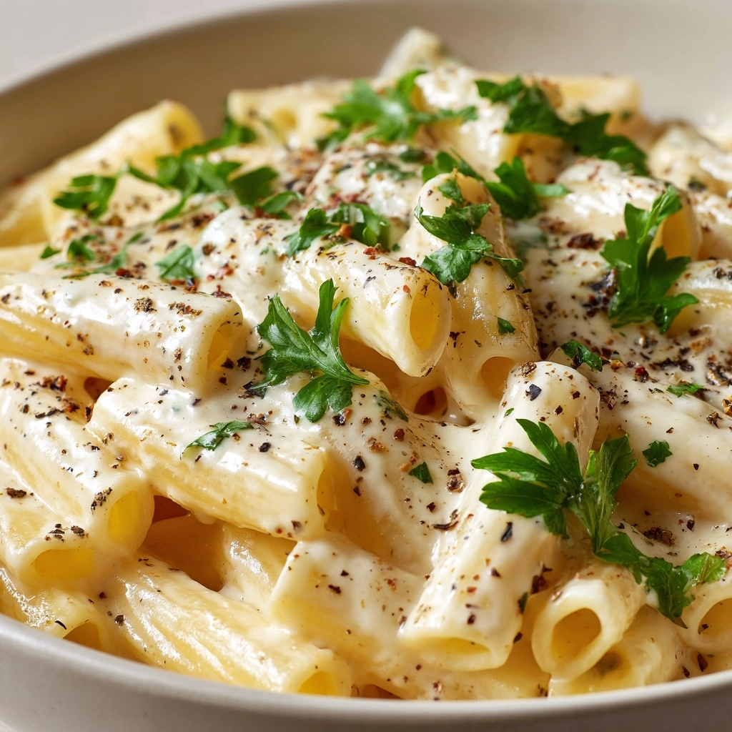 White Sauce Penne Pasta Recipe - Recipe Image