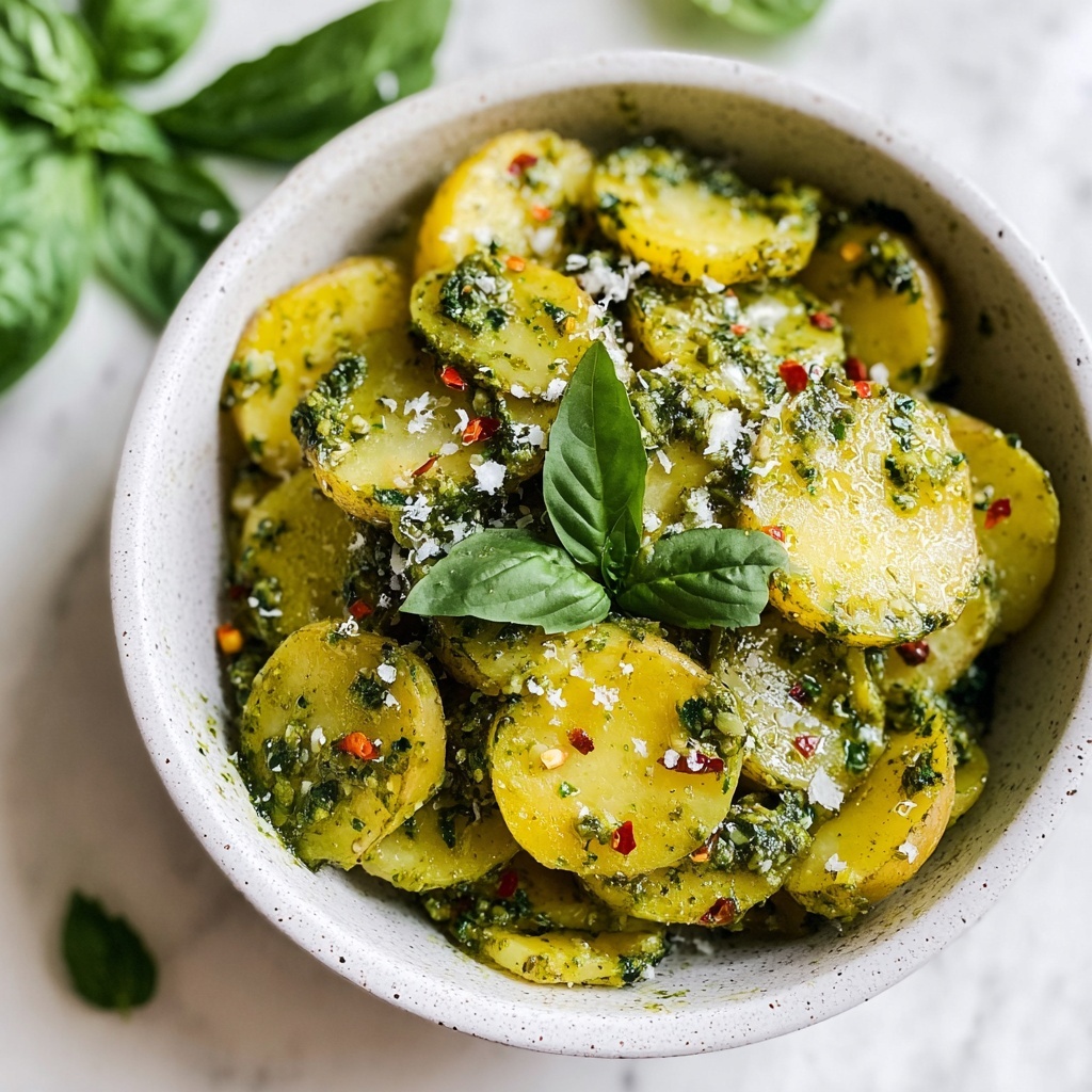 Garden Basil Pesto Potato Salad Recipe - Recipe Image