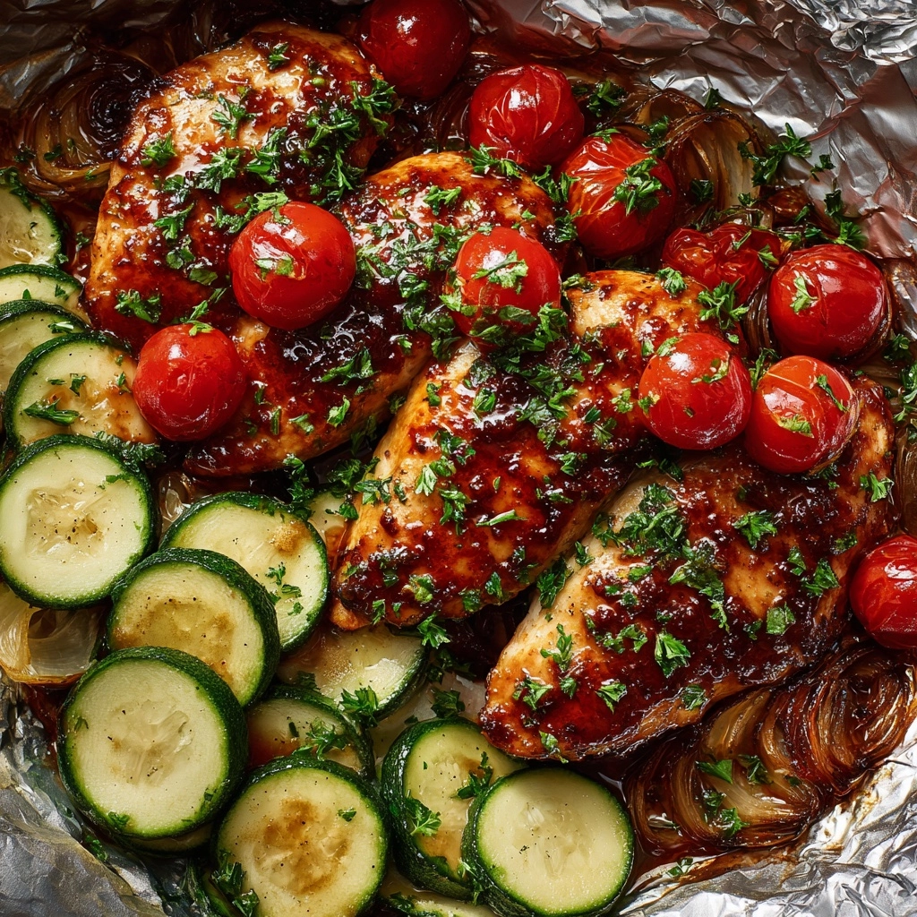 Honey Mustard Chicken Foil Packets Recipe - Recipe Image