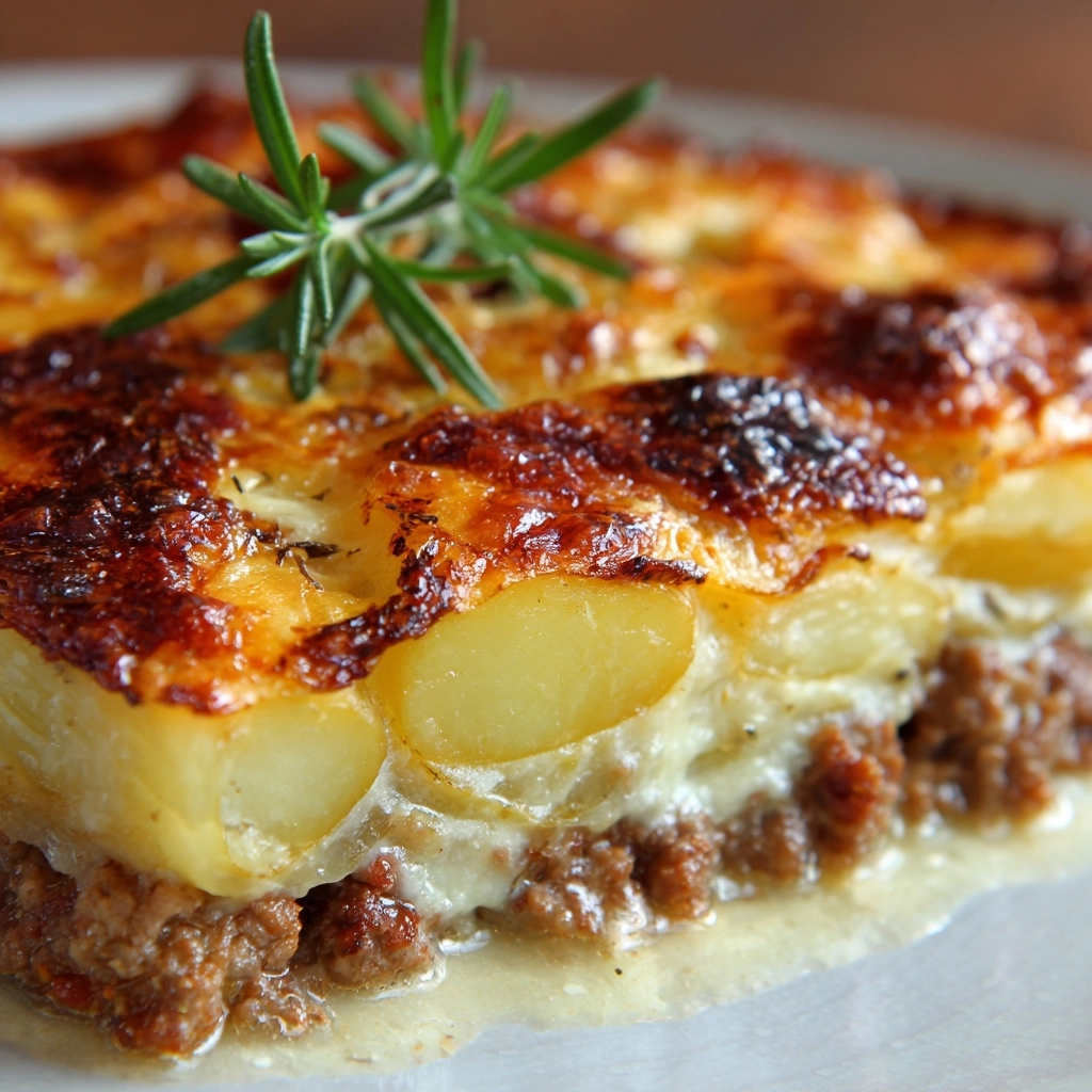 Beef Potato Cheese Casserole Recipe - Recipe Image