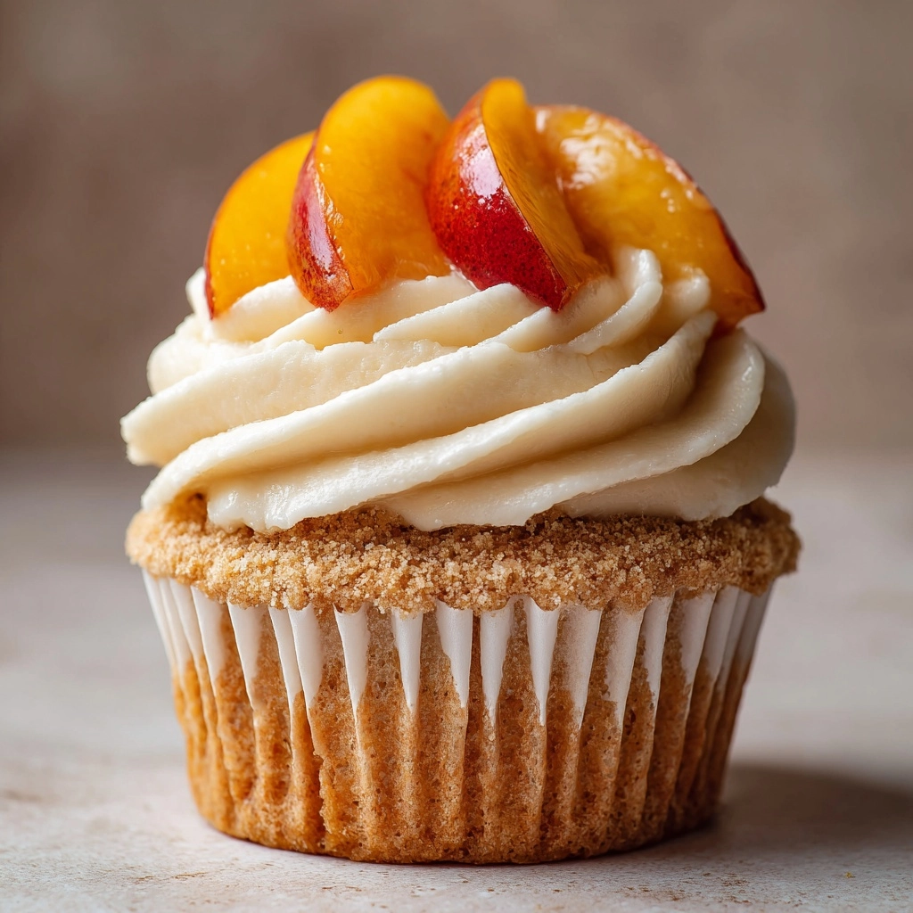 Honey Peach Cream Cheese Cupcakes Recipe - Recipe Image