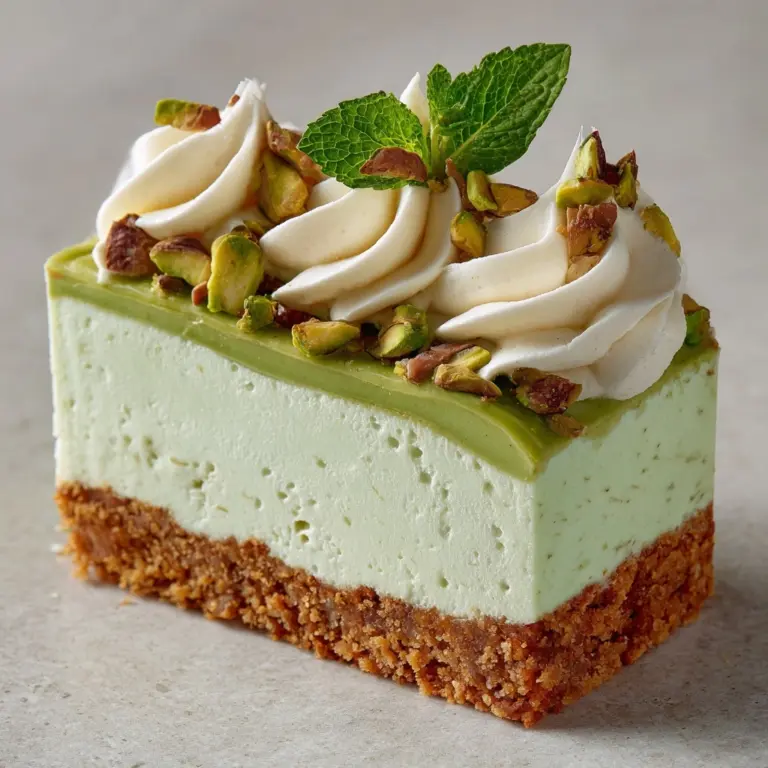 Pistachio Cheesecake with Almond Crust Recipe